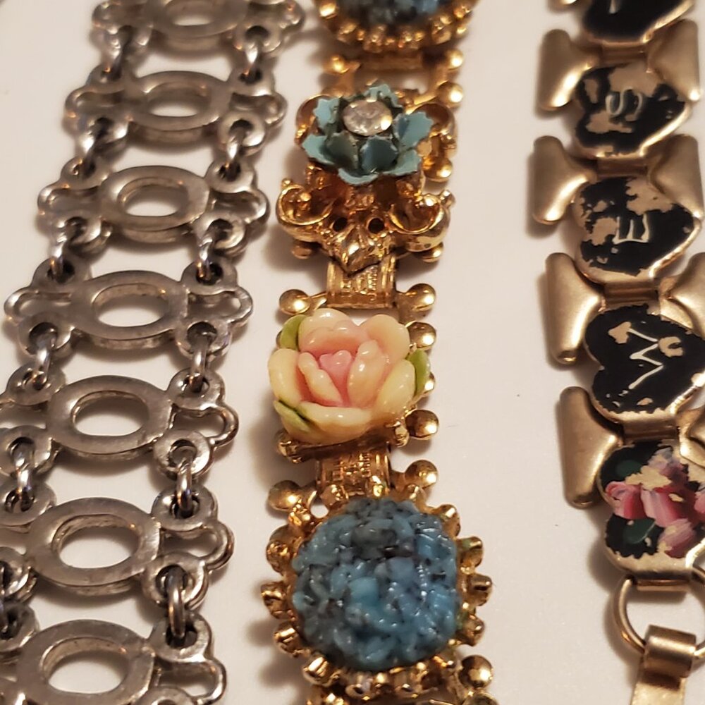 10  Bracelets, items # A-1268-1277,. wt. 256 grams. - Picture 6 of 12